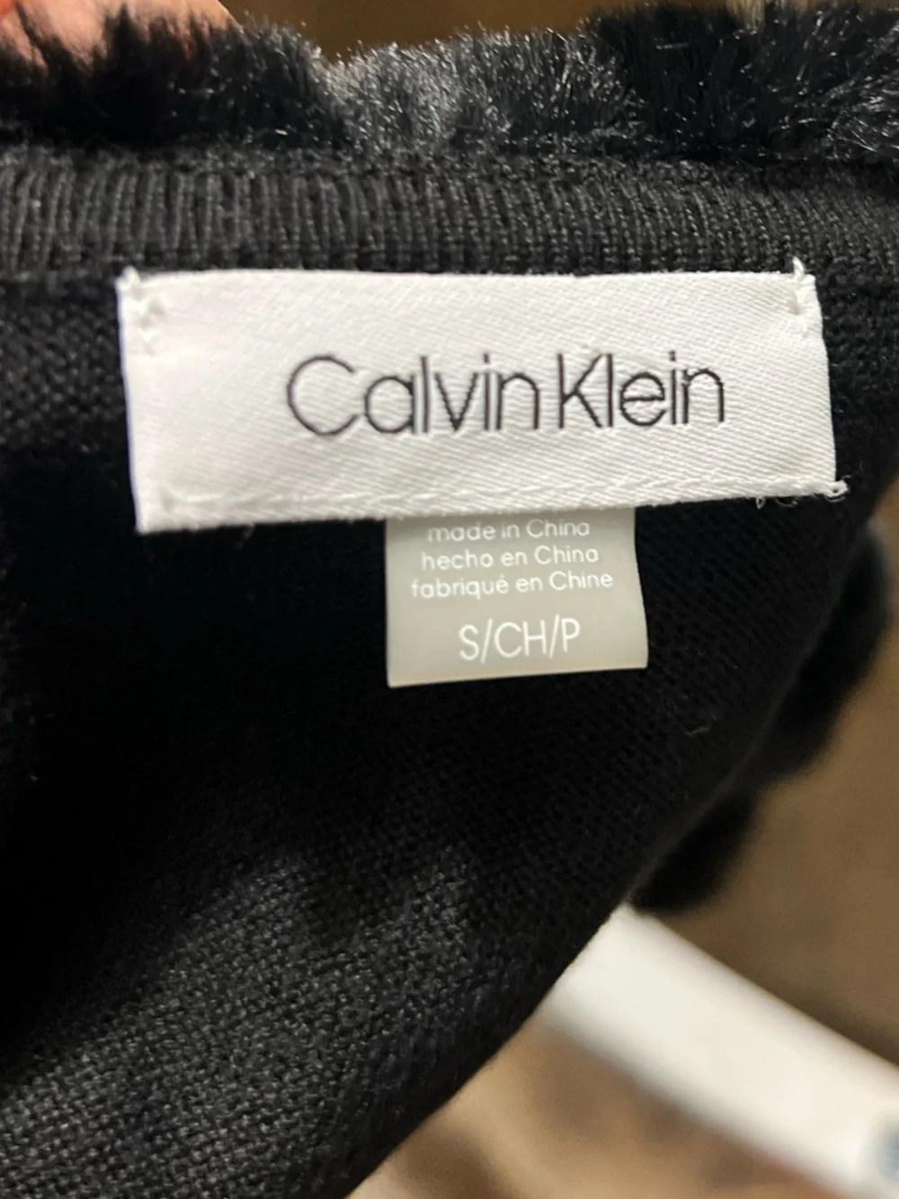 Calvin Klein Black Plush Teddy Jacket - Picture 4 of 4